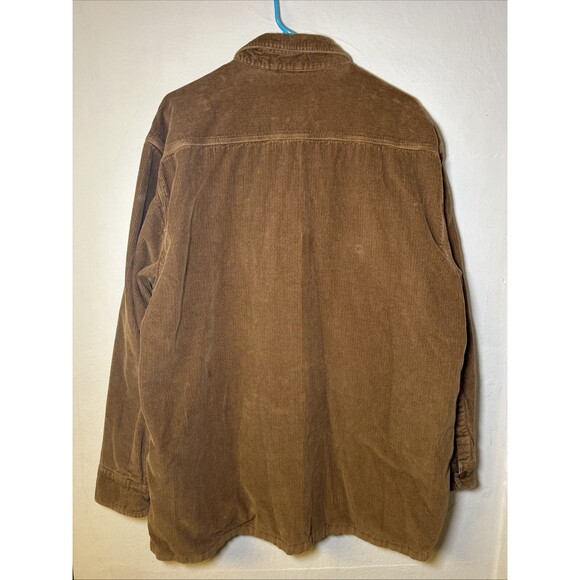 Orton Brothers Mens XL Brown Corduroy Flannel Lined Chore Snap Button Jacket EUC - Picture 2 of 5